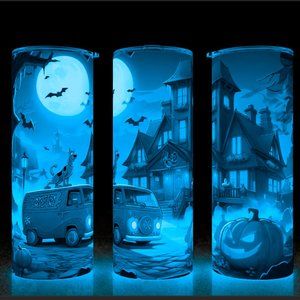 Glow in the Dark  Scooby Doo Haunted House  Cartoon Cup Mug Tumbler 20oz